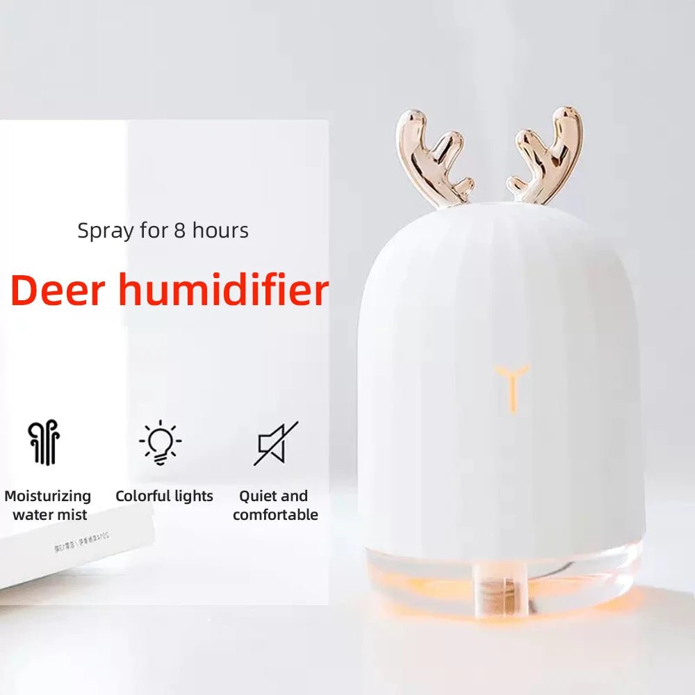 Thermabuild | Mini Deer Humidifier, Ultra Quiet with Color LED Lights & Automatic Shutdown