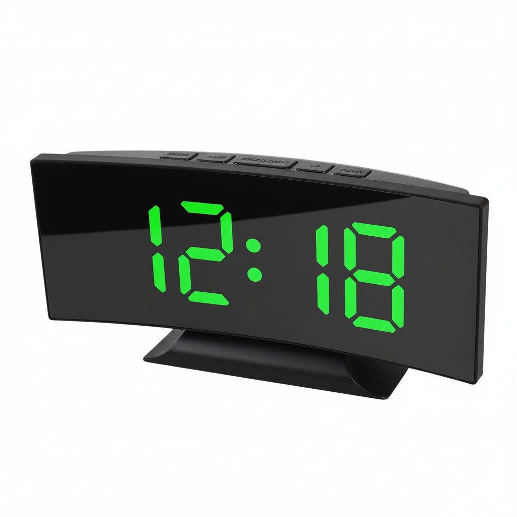 Thermabuild | Sleek Digital Alarm Clock with Large LED Display & Noiseless Design
