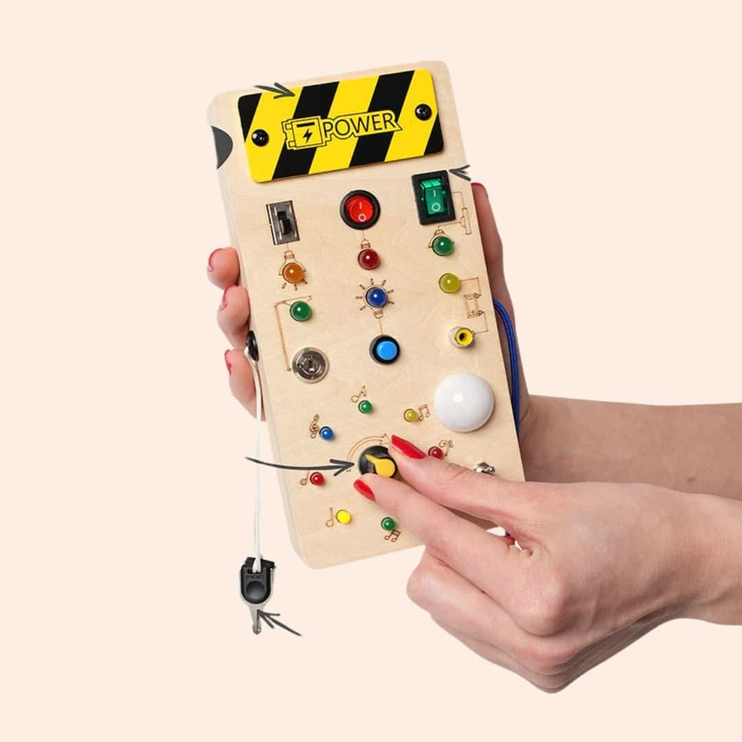 Thermabuild | Montessori Busy Board for Toddlers to Explore, Learn & Develop Fine Motor Skills