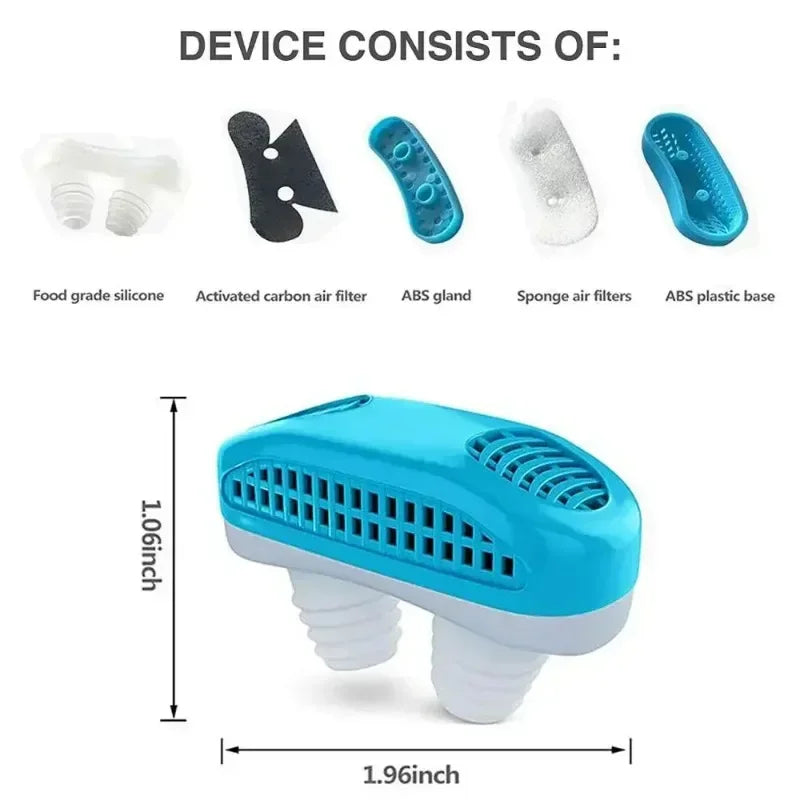 Thermabuild | 2-in-1 Anti Snore Device and Air Purifier Nose Clip