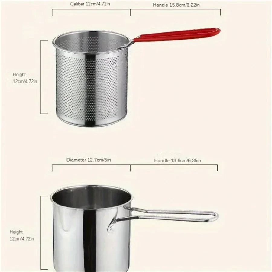 Thermabuild | 1200ML Deep Fryer Pot with Strainer