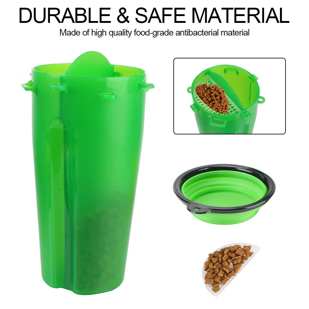 Thermabuild | 2in1 Collapsible Pet Water Bottle and Feeder
