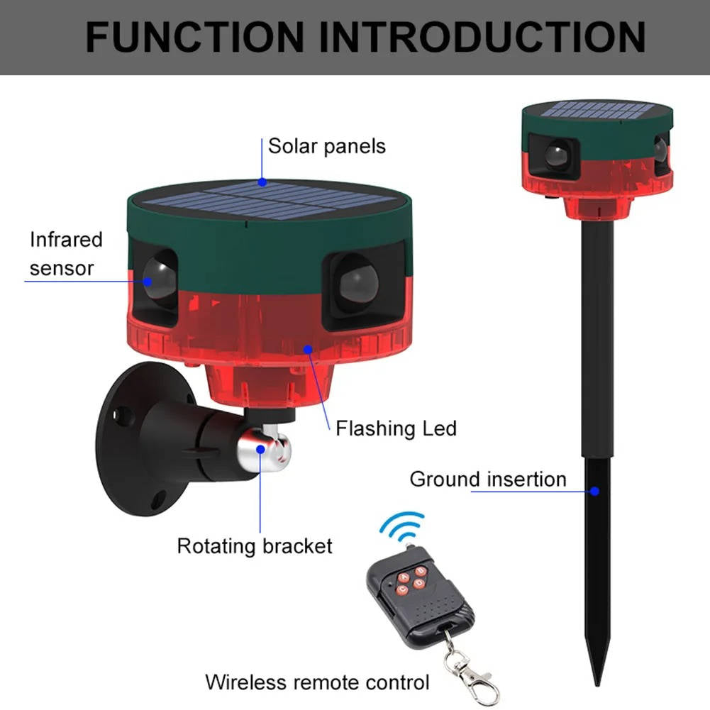 Thermabuild | 360 Degree Solar Repeller For Pigeon Bird Wild Boar Rabbit Deer