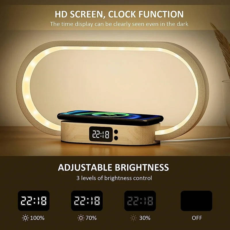 Thermabuild | Alarm Clock with Wireless Charging and Night Light