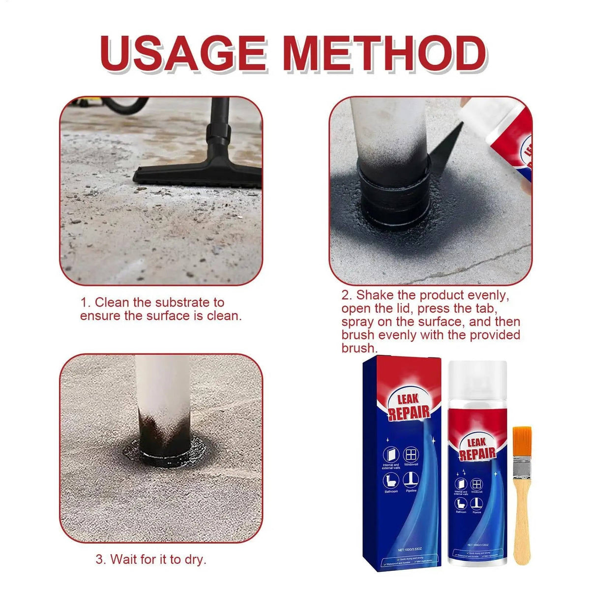 Thermabuild | 2 Set Leak Repair Waterproof Sealant Spray All Purpose