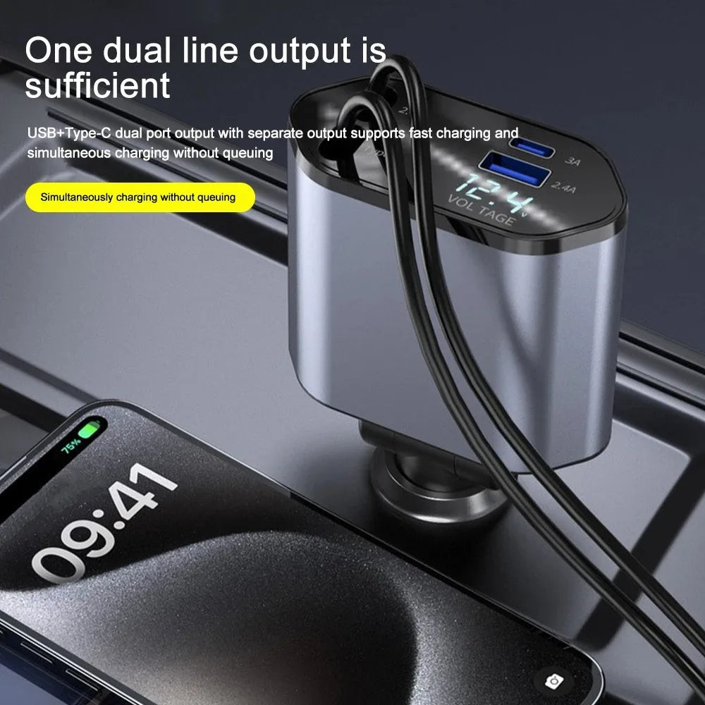 Thermabuild | 120W Retractable Car Charger