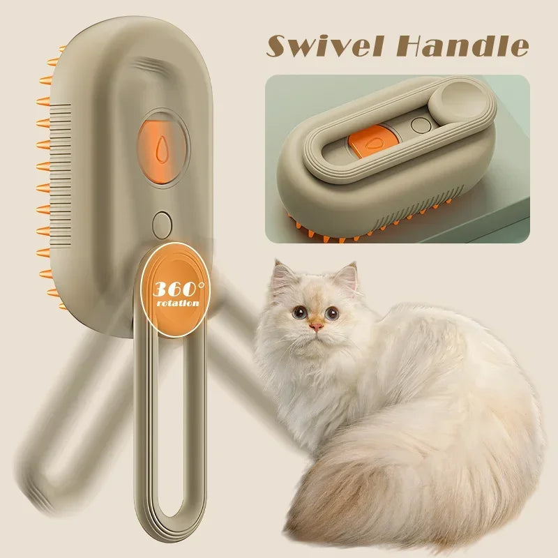 Thermabuild | 3-in-1 Pet Steam Grooming Brush