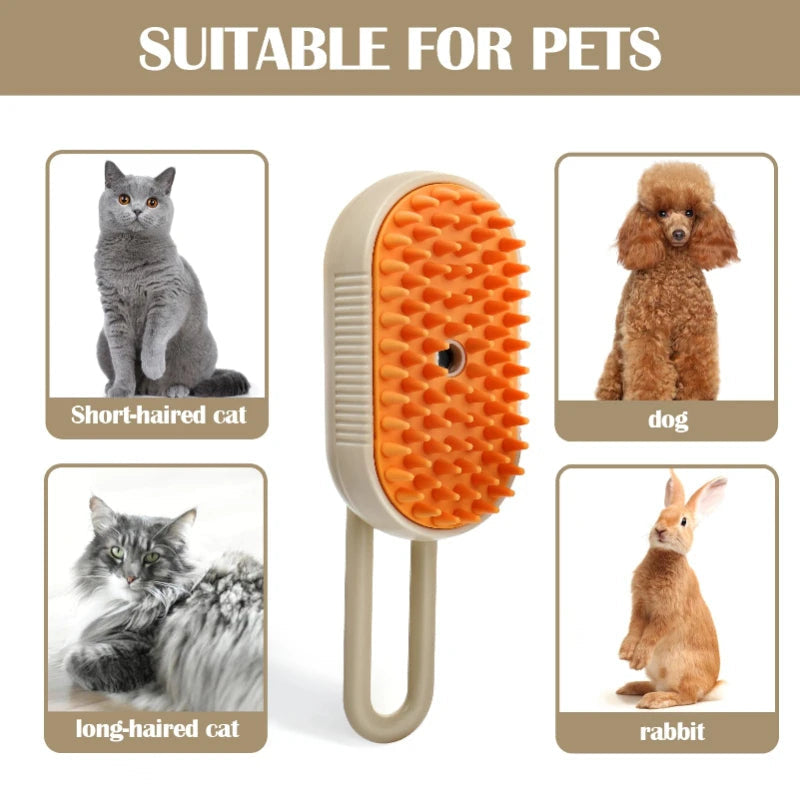 Thermabuild | 3-in-1 Pet Steam Grooming Brush