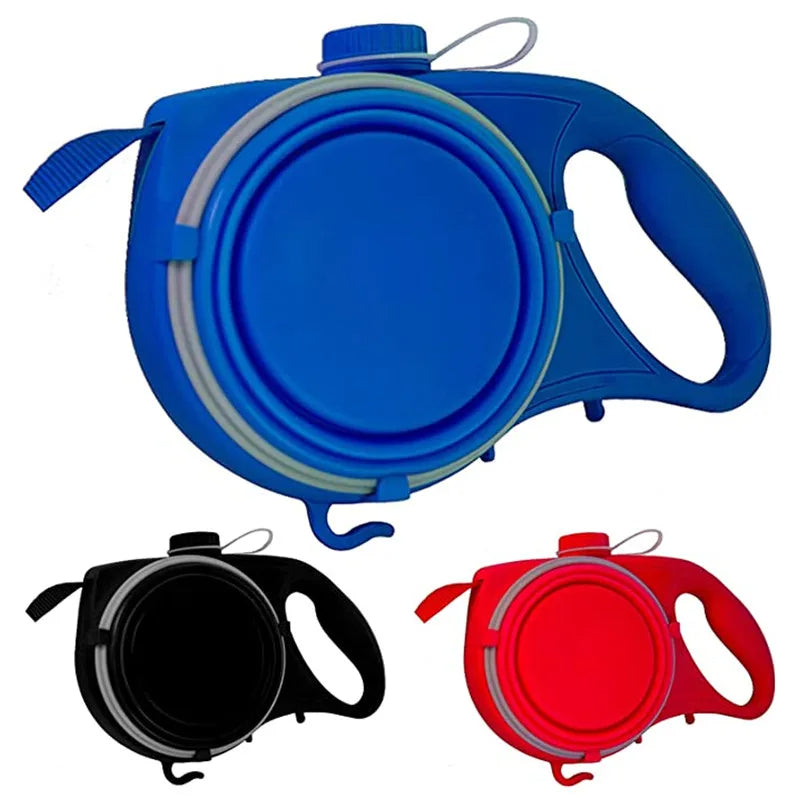 Thermabuild | 4-in-1 Multifunctional Dog Leash with Water Bottle & Bowl