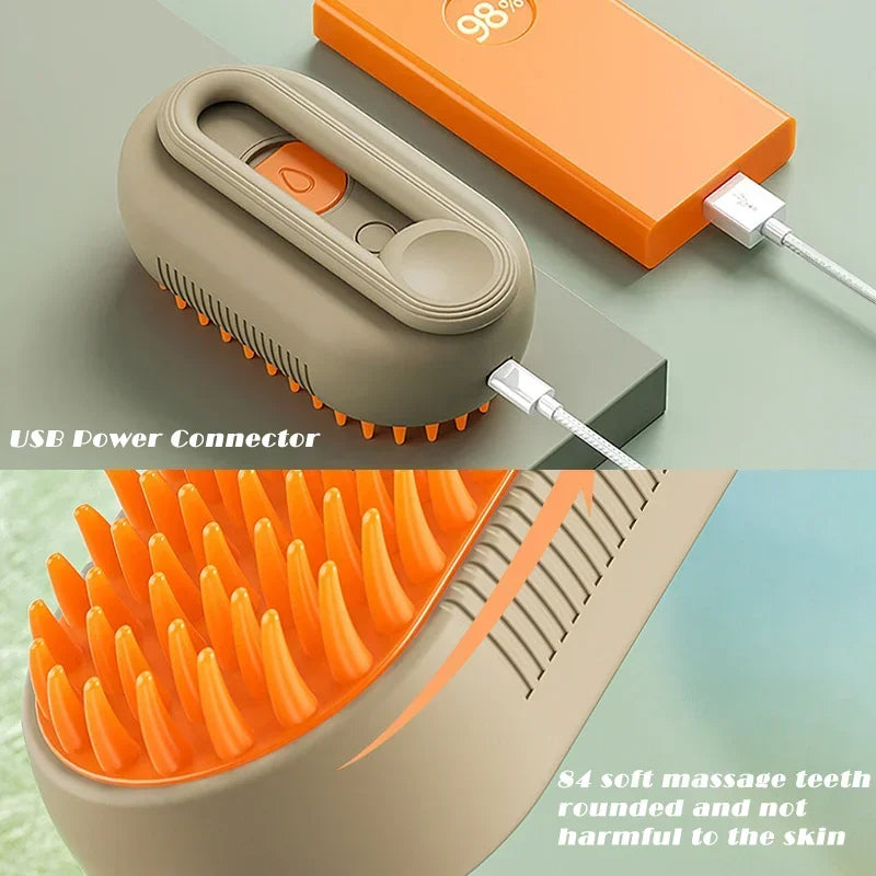 Thermabuild | 3-in-1 Pet Steam Grooming Brush