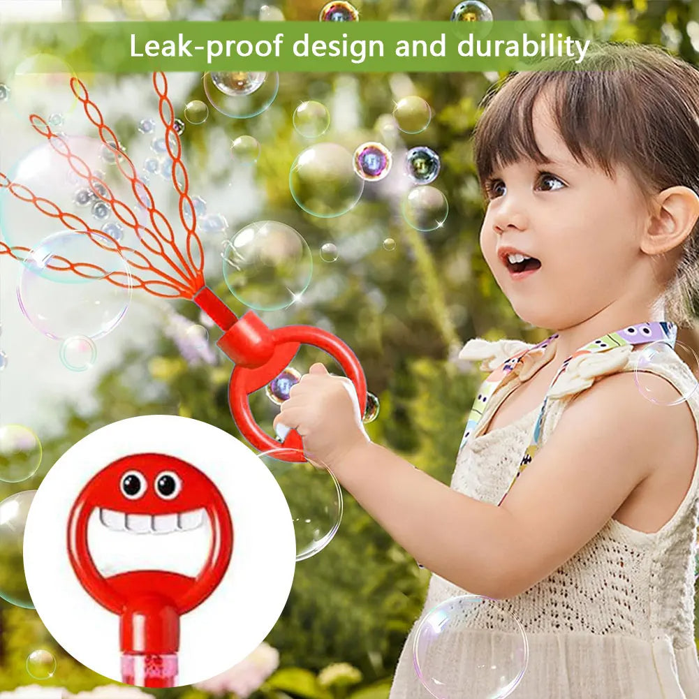 Thermabuild | 32 Hole Smiling Face Bubble Wand (Random Color)