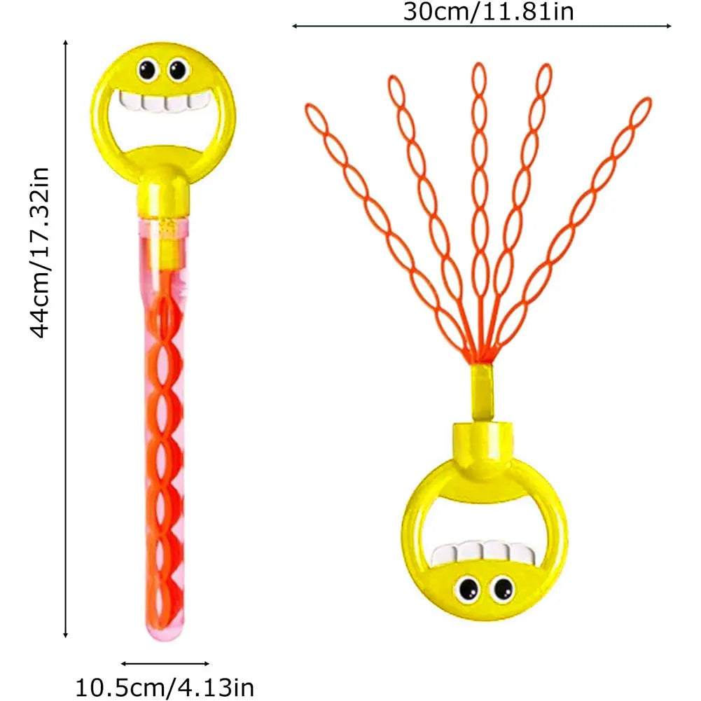 Thermabuild | 32 Hole Smiling Face Bubble Wand (Random Color)