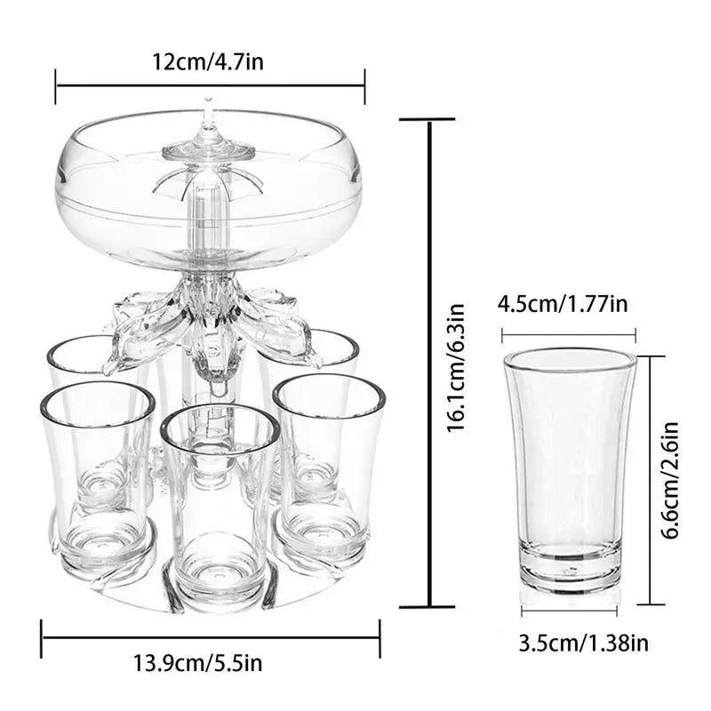 Thermabuild | 6 Shot Glass Drink Dispenser