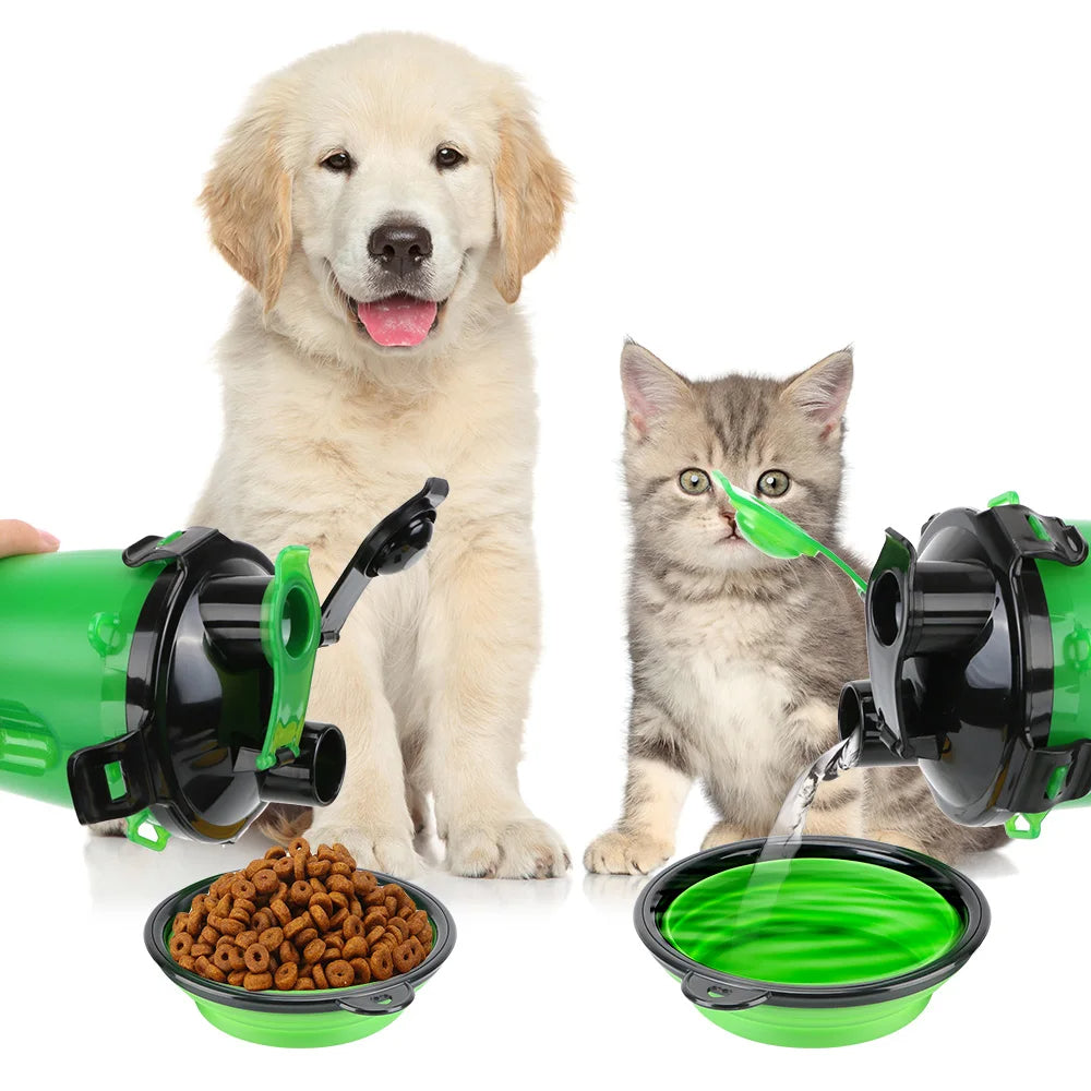 Thermabuild | 2in1 Collapsible Pet Water Bottle and Feeder
