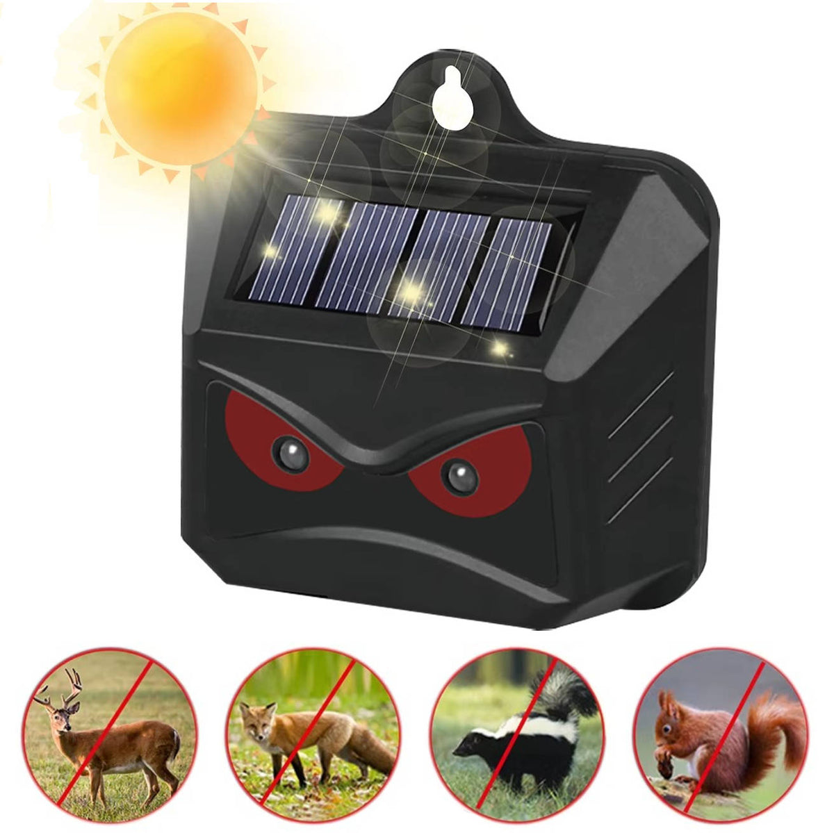 Thermabuild | 2pcs Solar Powered Ultrasonic Animal Repellent