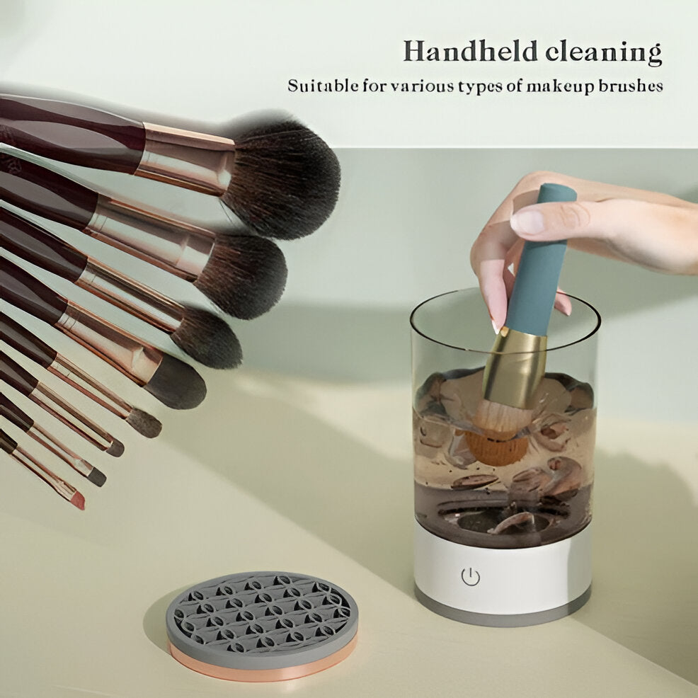 Thermabuild | 3-in-1 Cosmetic Brush Cleaner Machine - Electric Makeup Brush Cleaner Device