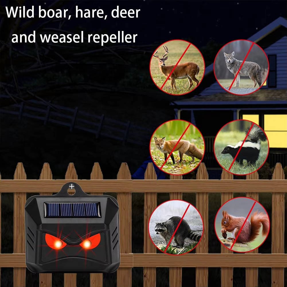 Thermabuild | 2pcs Solar Powered Ultrasonic Animal Repellent