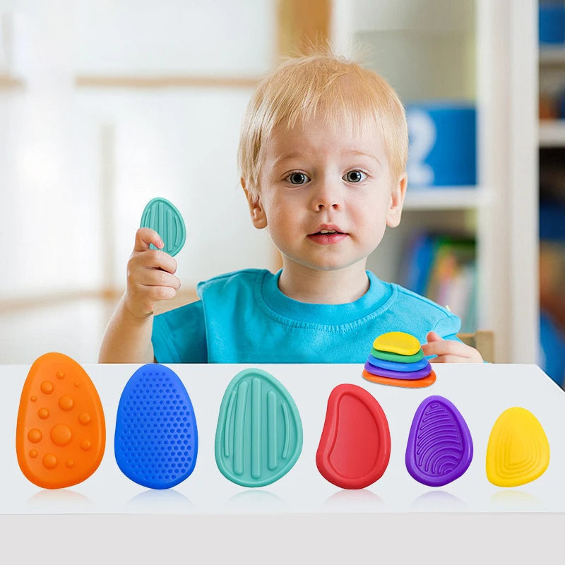 Thermabuild | 6 Pack Silicone Sensory Stone Fidget Toys