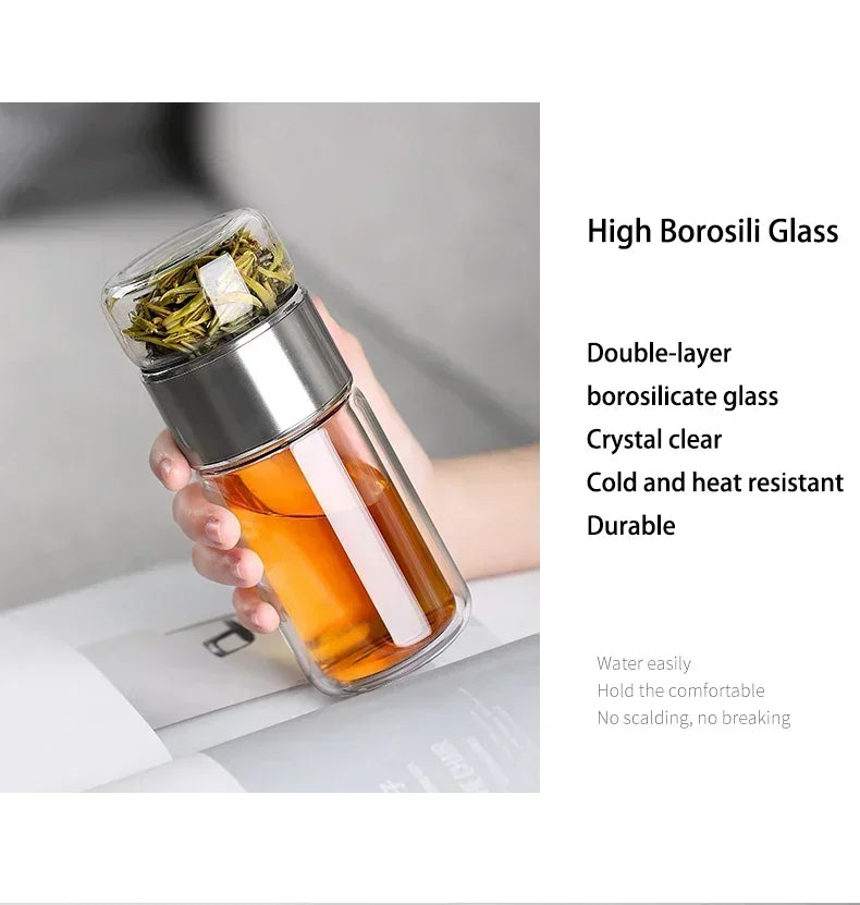 Thermabuild | 430ml Borosilicate Glass Double Layer Tea Infuser