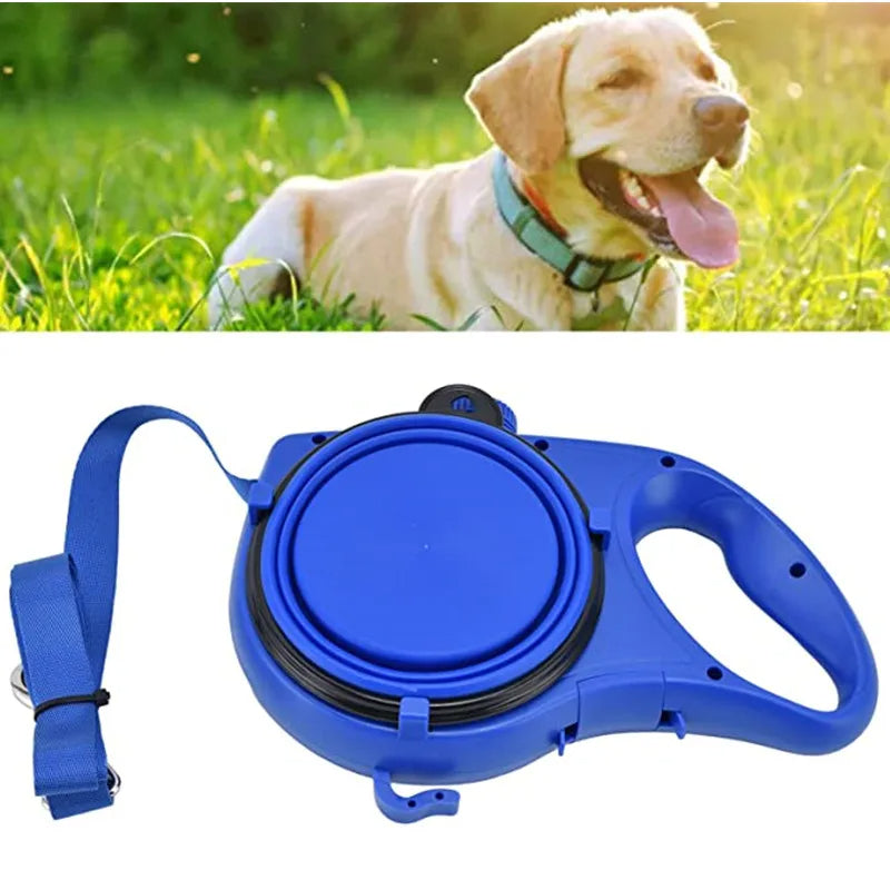 Thermabuild | 4-in-1 Multifunctional Dog Leash with Water Bottle & Bowl