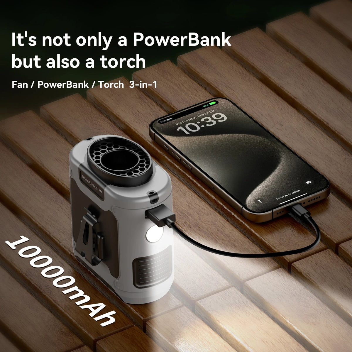 Thermabuild | 10000mAh Outdoor Portable Waist Fan