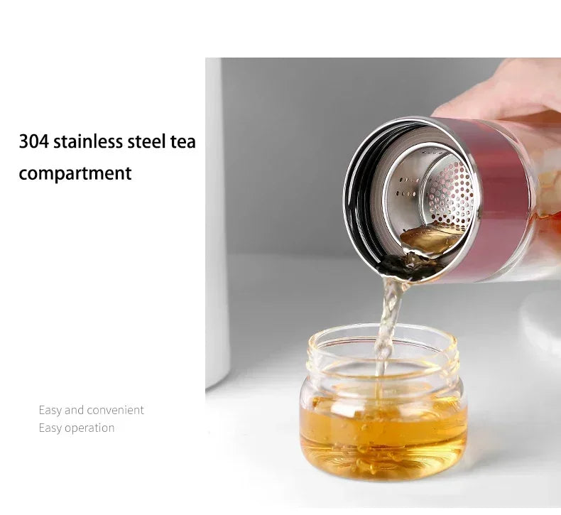 Thermabuild | 430ml Borosilicate Glass Double Layer Tea Infuser