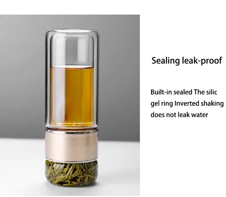 Thermabuild | 430ml Borosilicate Glass Double Layer Tea Infuser