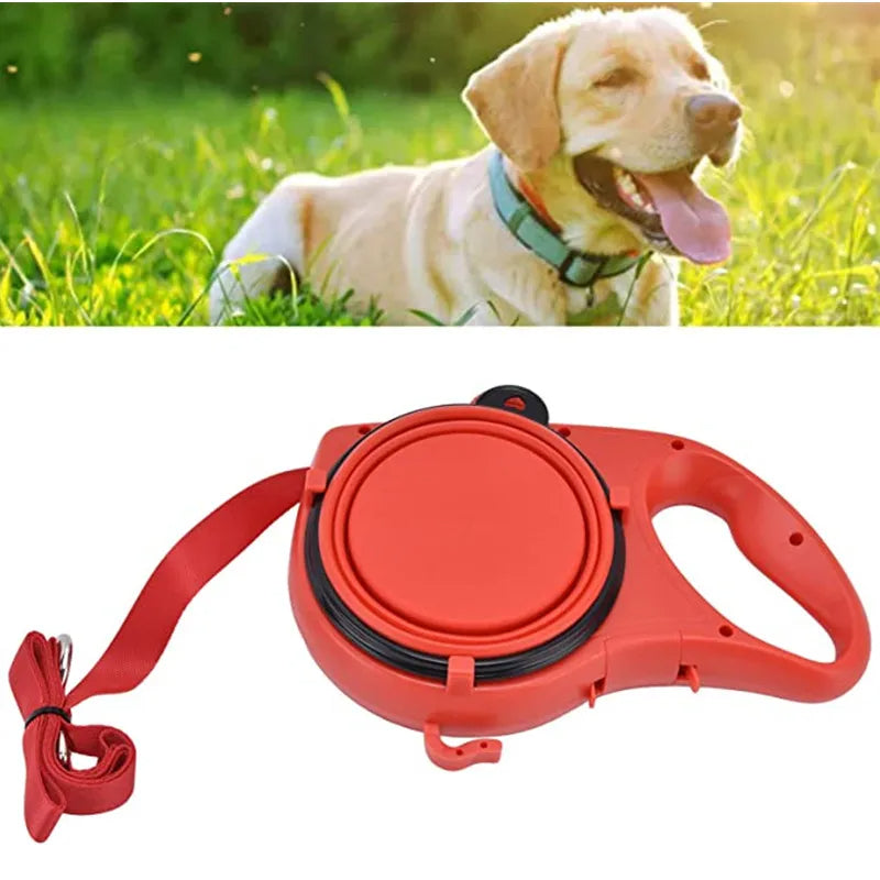 Thermabuild | 4-in-1 Multifunctional Dog Leash with Water Bottle & Bowl