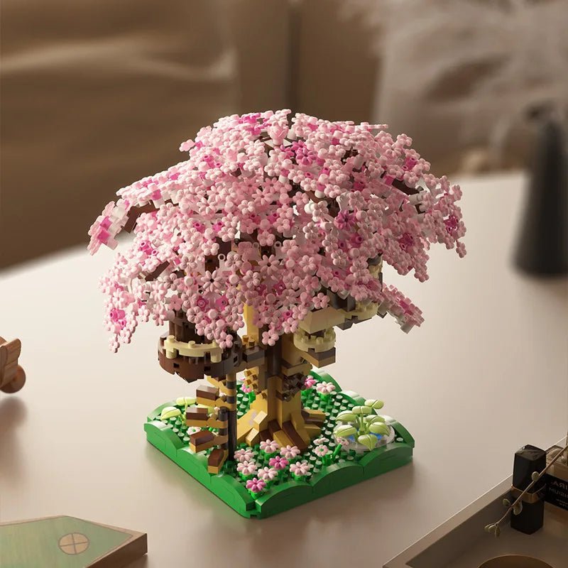 Thermabuild | Cherry Blossom Treehouse Micro Building Set for Imaginative Play