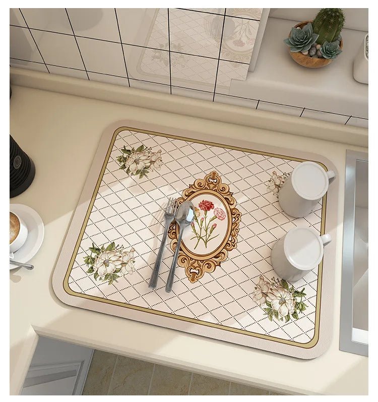 Thermabuild | Diatomite Kitchen Draining Mat with Rapid Evaporation Design