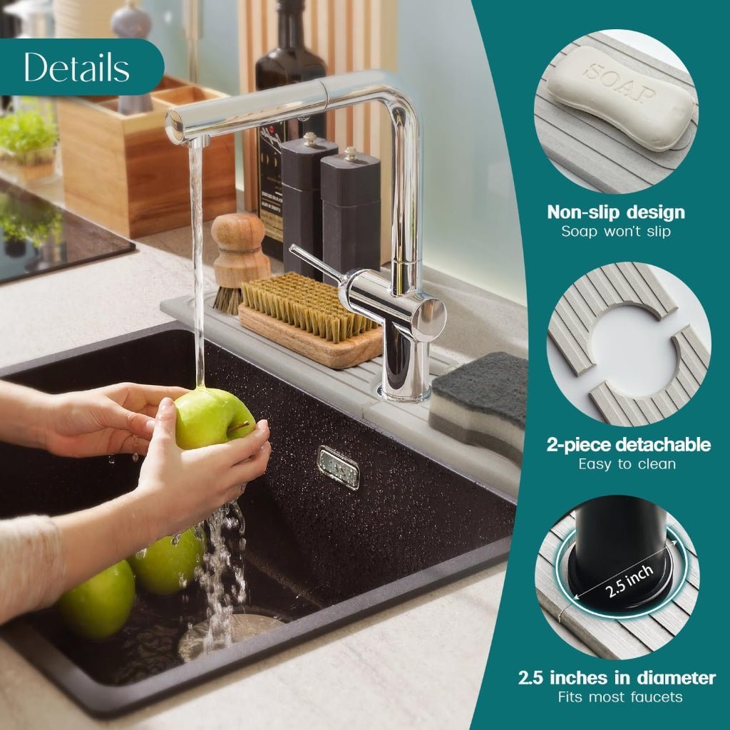 Thermabuild | Ultra-Absorbent Diatomite Drying Mat for Cleaner Sink Spaces