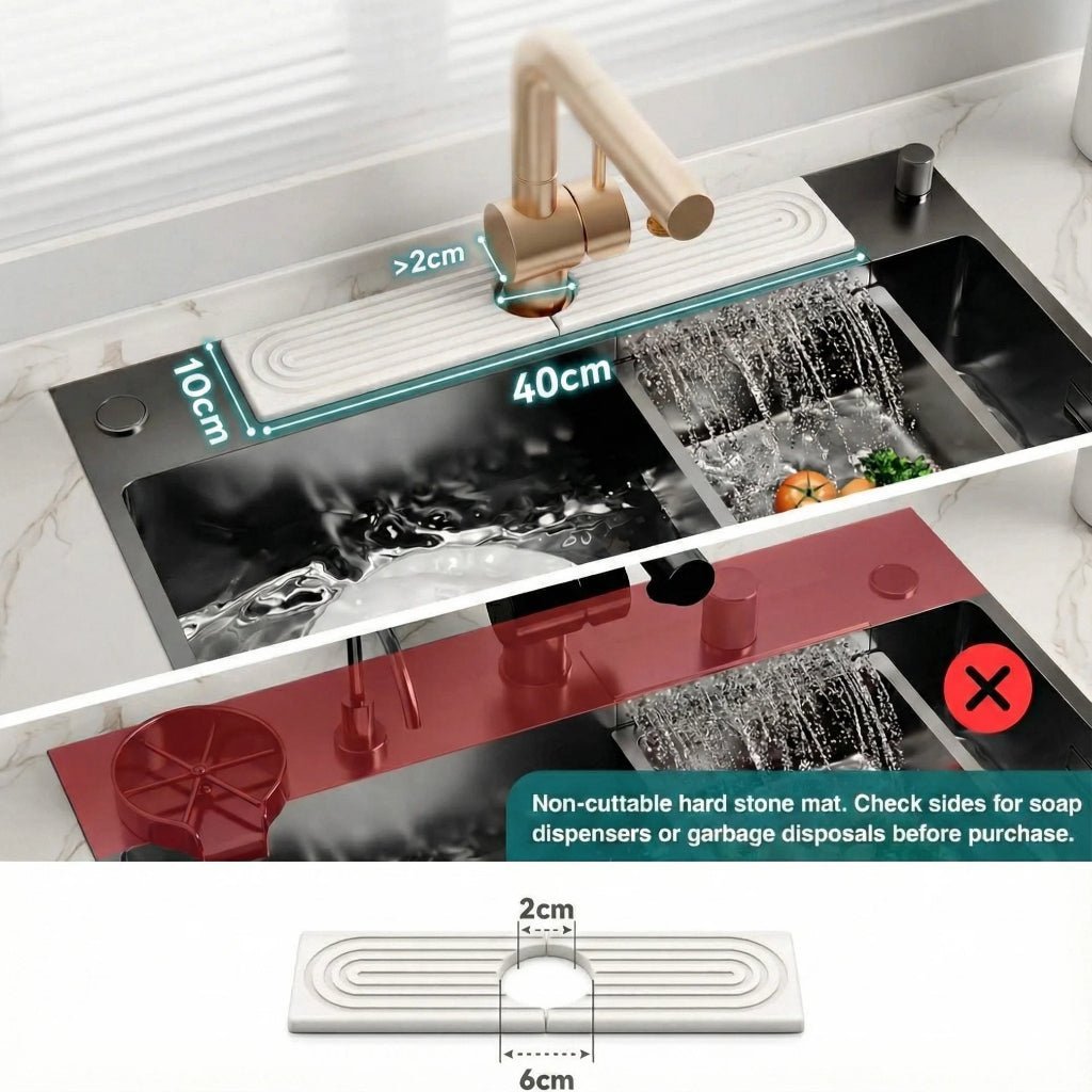 Thermabuild | Ultra-Absorbent Diatomite Drying Mat for Cleaner Sink Spaces