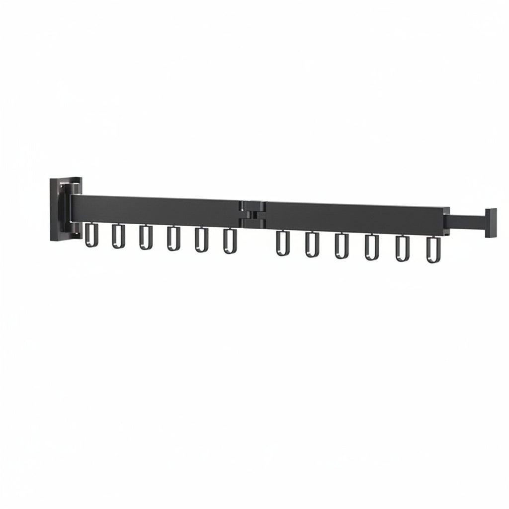 Thermabuild | Wall-Mounted Retractable Clothes Dryer with Folding Hanger Design