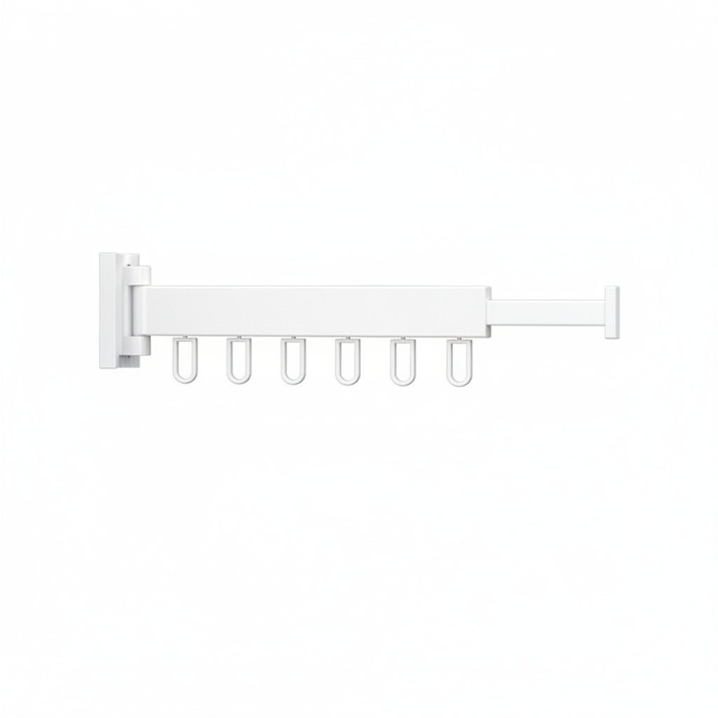 Thermabuild | Wall-Mounted Retractable Clothes Dryer with Folding Hanger Design