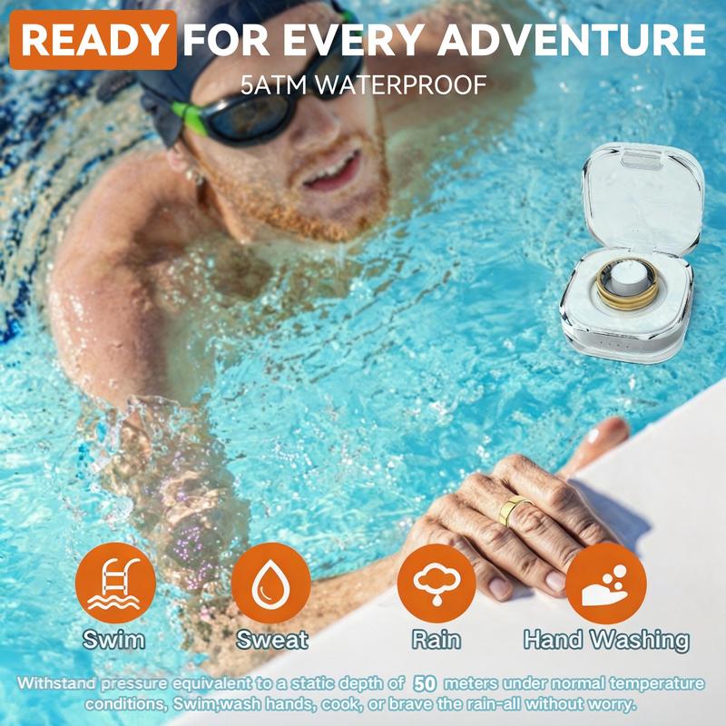 Thermabuild | Smart Ring Activity and Sleep Tracker with Heart Rate, Blood Oxygen and Temperature Monitoring