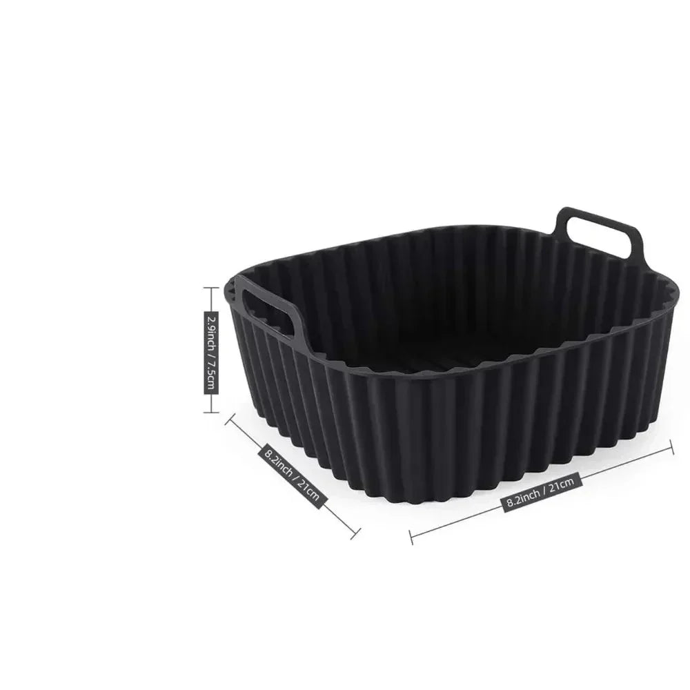 Thermabuild | Premium Silicone Air Fryer Liners, Non-Stick Square Mats for 4–7 QT Ovens