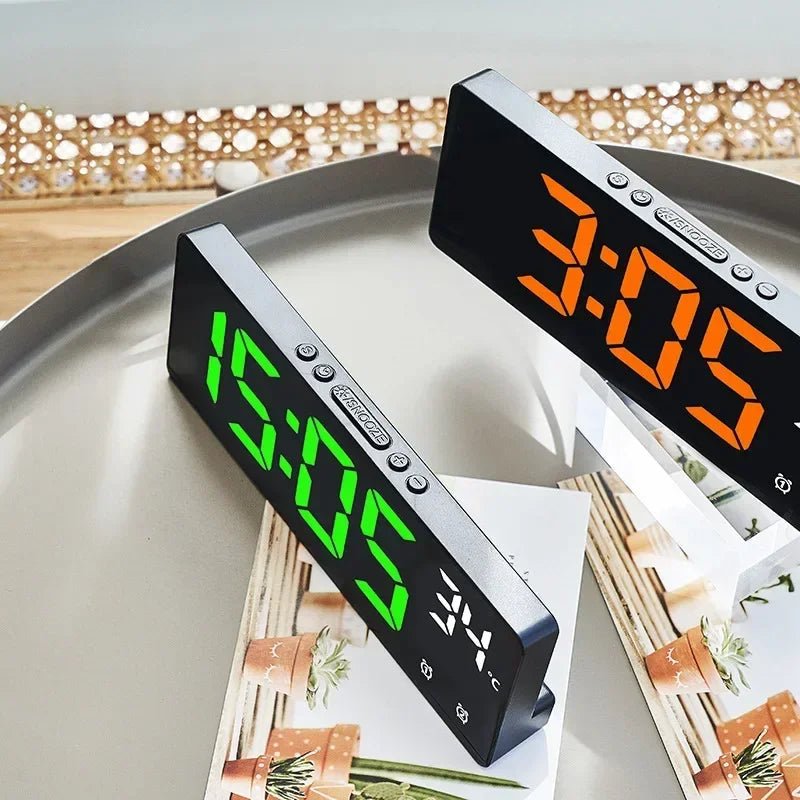 Thermabuild | Voice Control Digital Alarm Clock with Dual Alarms