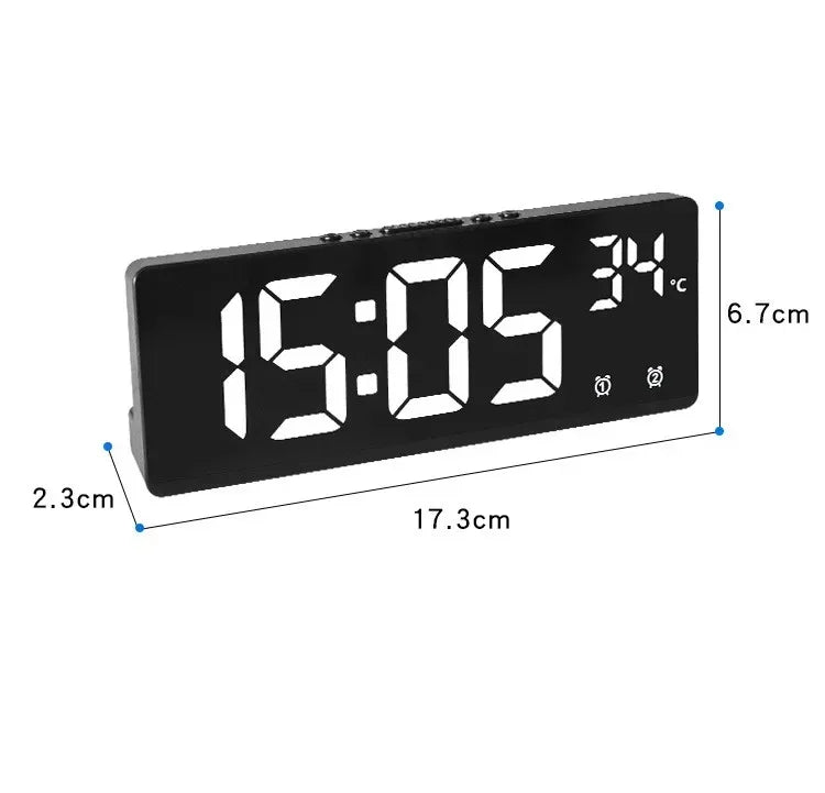 Thermabuild | Voice Control Digital Alarm Clock with Dual Alarms