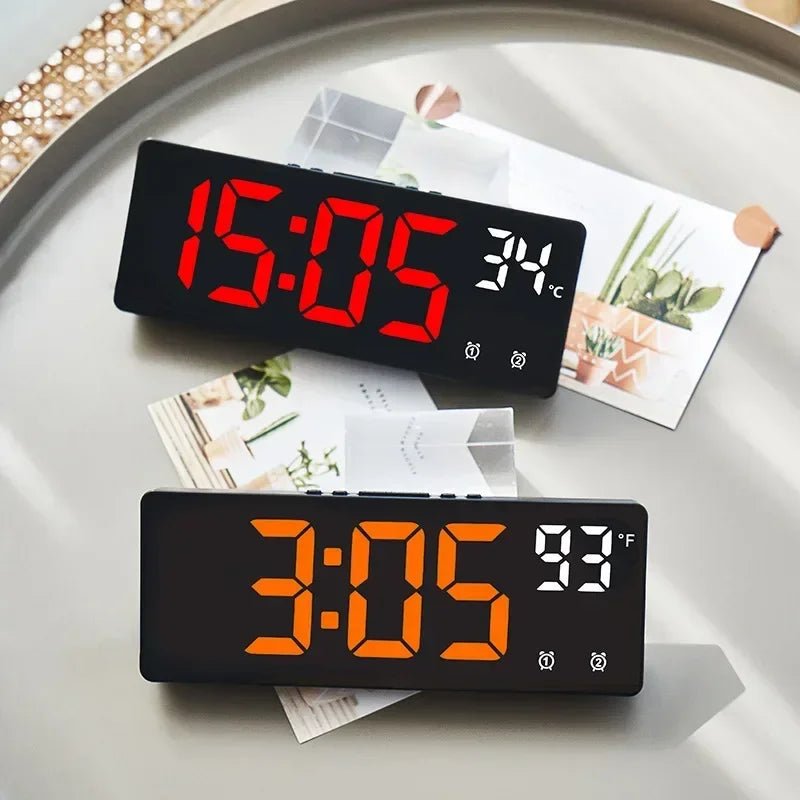 Thermabuild | Voice Control Digital Alarm Clock with Dual Alarms