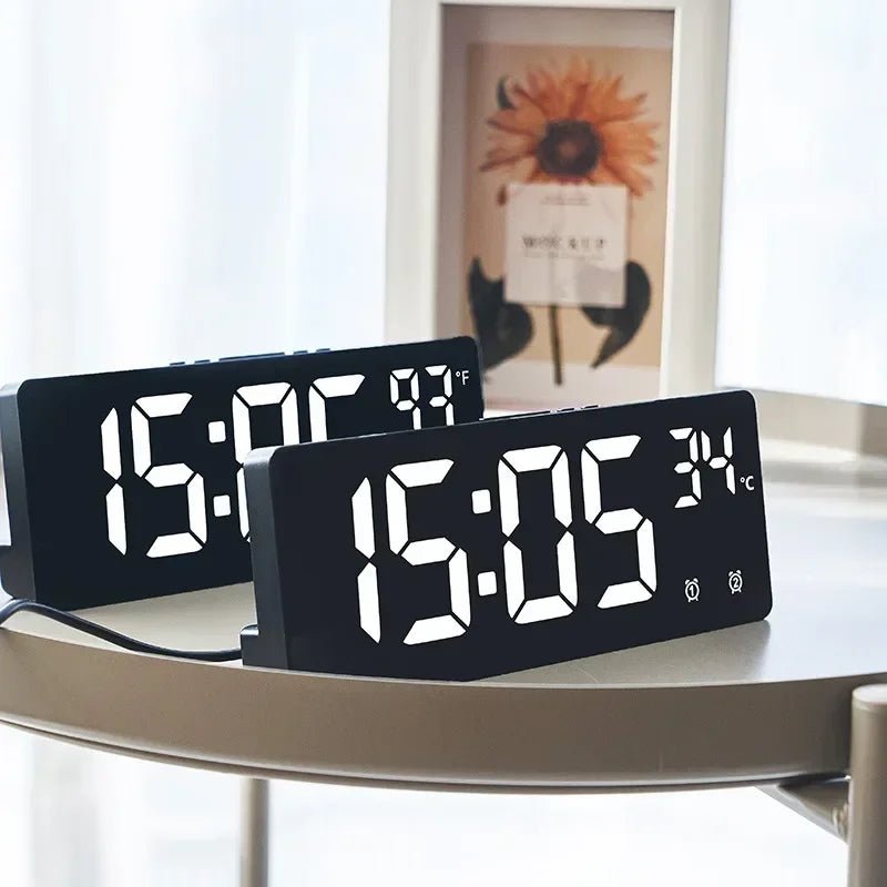 Thermabuild | Voice Control Digital Alarm Clock with Dual Alarms