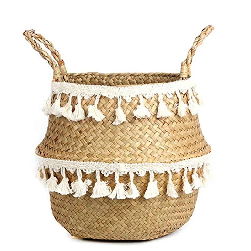 Thermabuild | Handmade Bamboo Wicker Basket Foldable Storage and Planter