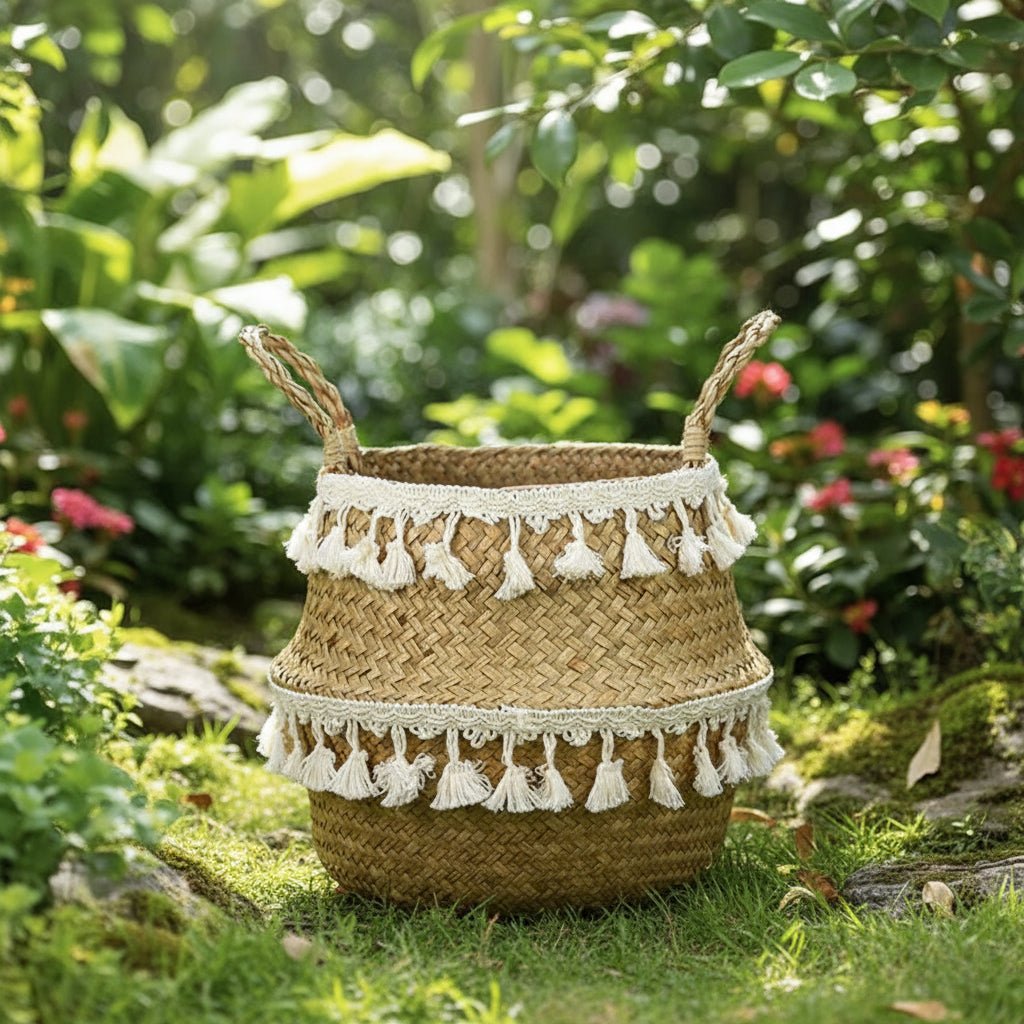 Thermabuild | Handmade Bamboo Wicker Basket Foldable Storage and Planter