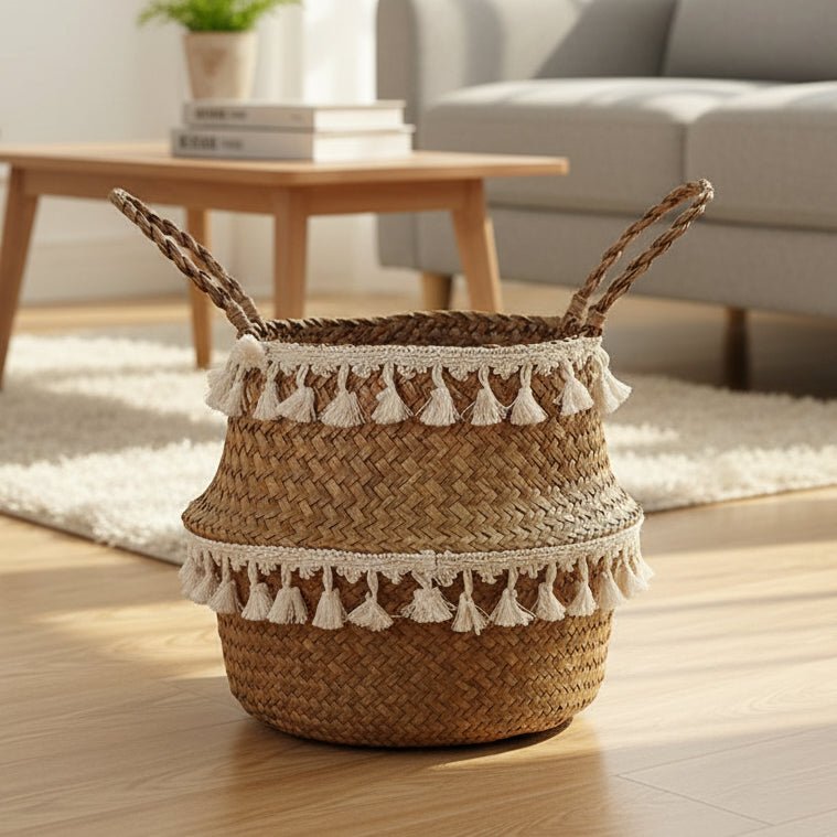 Thermabuild | Handmade Bamboo Wicker Basket Foldable Storage and Planter