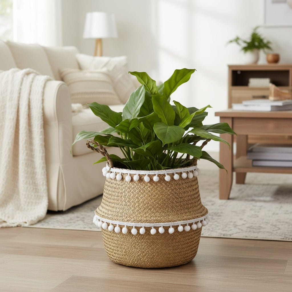 Thermabuild | Handmade Bamboo Wicker Basket Foldable Storage and Planter