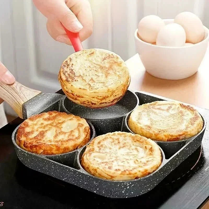 Thermabuild | Non-Stick Omelette Pan | 4-hole frying pan for eggs, pancakes, and burgers