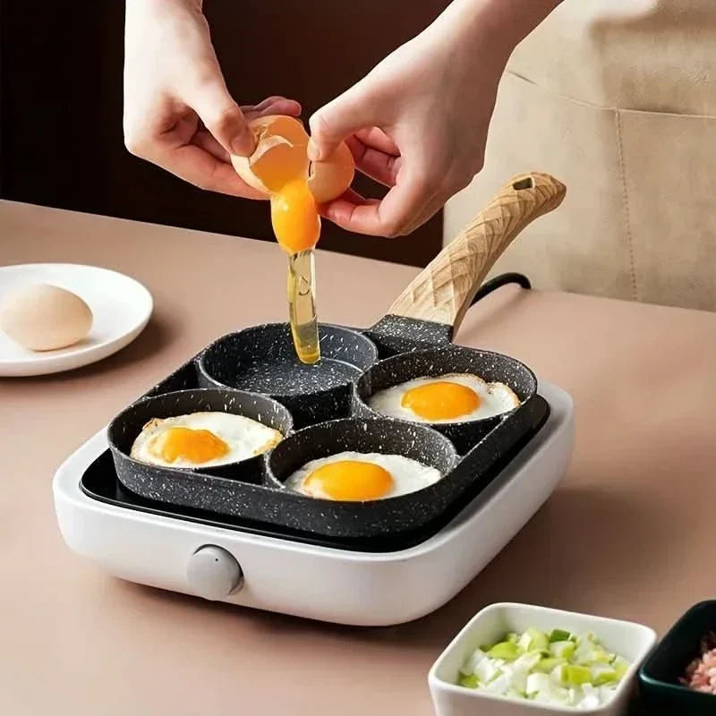 Thermabuild | Non-Stick Omelette Pan | 4-hole frying pan for eggs, pancakes, and burgers