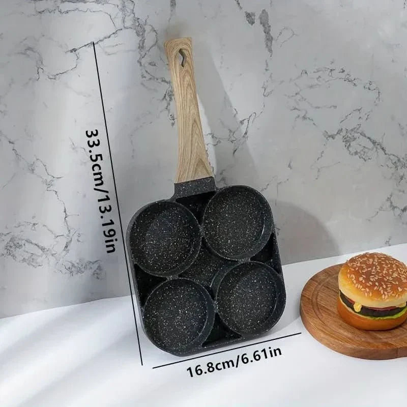 Thermabuild | Non-Stick Omelette Pan | 4-hole frying pan for eggs, pancakes, and burgers