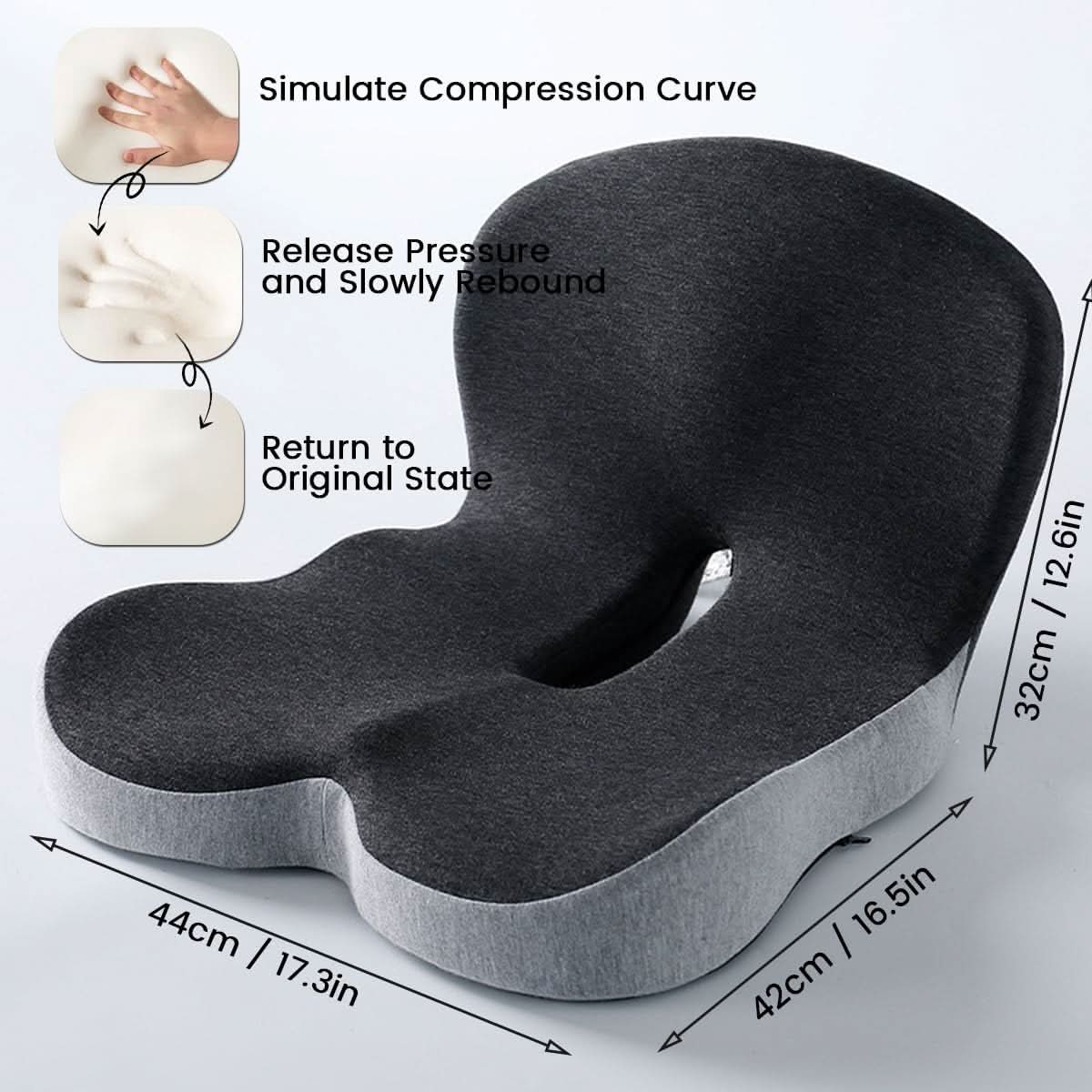 Thermabuild | Ergonomic Memory Foam Seat Cushion for Everyday Comfort