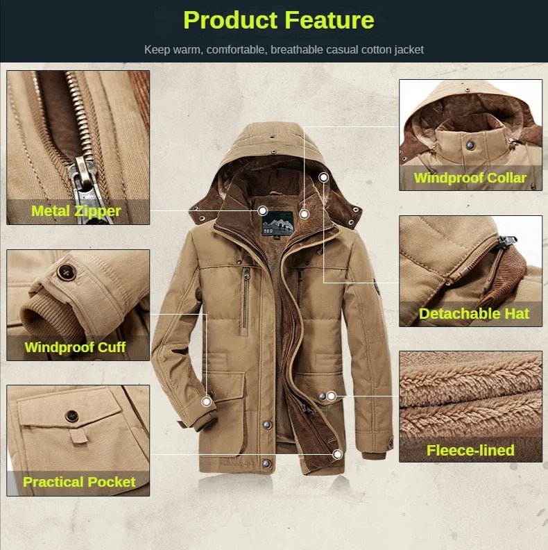 Thermabuild | Sustainable Men's Insulated Winter Jacket with Rain Resistant Finish