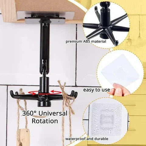 Thermabuild | 360° Rotating Self-Adhesive Utility Hook